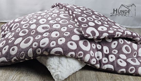 Kuschelfleece Hundedecke Leo, dunkel