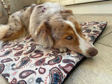 Softshell Hundedecke Paisley weiß
