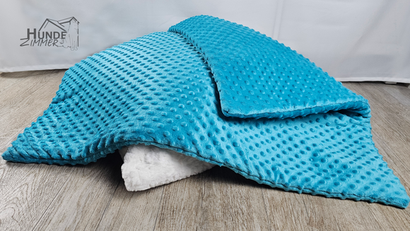 Kuschelfleece Hundedecke Minky Türkis