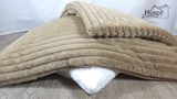 Luxury Faux fur Stripes beige ca. 50x70cm