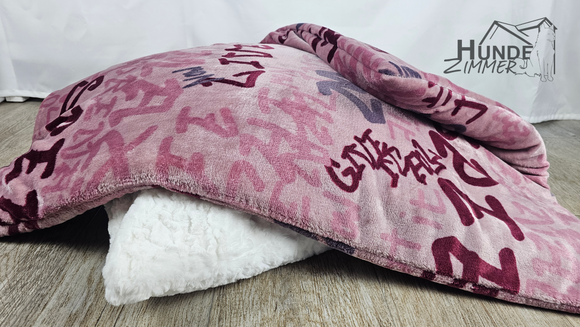 Kuschelfleece Hundedecke Street Style Bordeaux