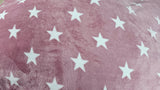 Kuschelfleece Hundedecke Sterne altrosa
