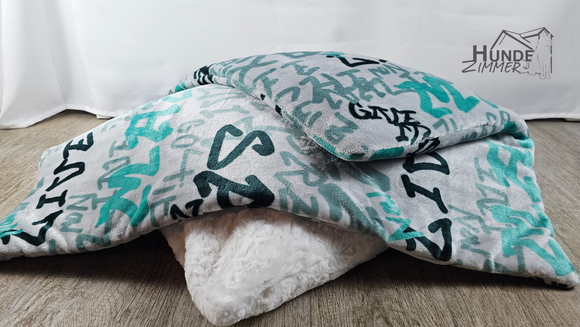 Kuschelfleece Hundedecke Street Style ca. 50x70cm