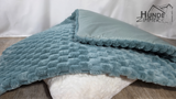 Sommer/Winter-Decke Baumwolle Dusty mint wasserdicht/Faux Fur Dusty Mint