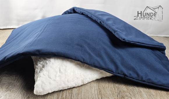 Softshell Hundedecke Uni - Navy, meliert