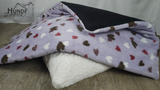 Kuschelfleece Hundedecke Herzen Flieder