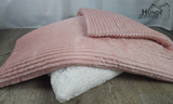 Kuschelfleece Hundedecke Cord breit, blushed pink