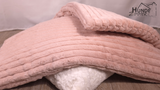 Luxury Faux fur Stripes rosè ca. 50x70cm