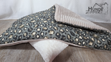 Sommerdecke Winterdecke Wendedecke Hundedecke "Leo Salbei / Beachsand" Baumwolle Kuschelfleece