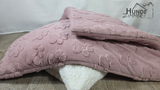 Kuschelfleece Hundedecke 3D Pfötchen rosa