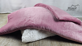 Kuschelfleece Hundedecke Uni - Altrosa