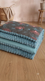 Sommer/Winter-Decke Baumwolle Dusty mint wasserdicht/Faux Fur Dusty Mint