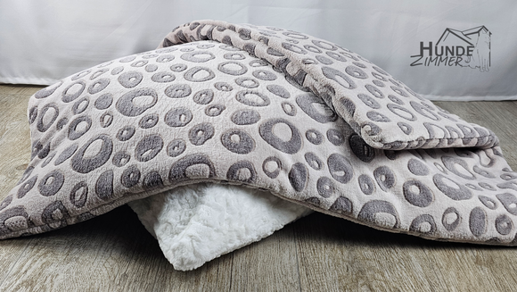 Kuschelfleece Hundedecke Leo, hell