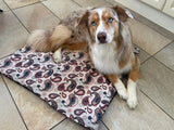 Softshell Hundedecke Paisley weiß
