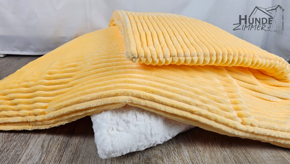 Kuschelfleece Hundedecke Cord breit, Summerbreeze