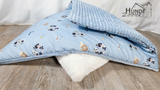 Sommer/Winter-Decke Küstenzauber/Cord breit eisblau